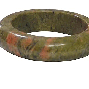 Natural Unakite Crystal band ring
