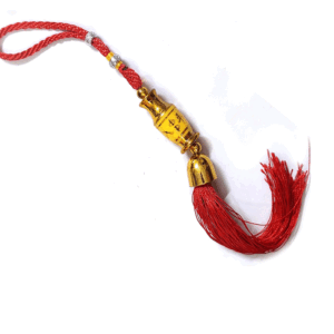 Fengshui Lucky Wealth Vase Charm with Symbols Hanging Amulet for Your Car and Home