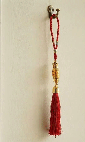 Fengshui Lucky Wealth Vase Charm with Symbols Hanging Amulet for Your Car and Home - Image 3